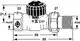Abbildung eines Thermostatventilunterteils mit Anschlussgewinde und Drosselmechanismus, hergestellt von IMI Hydronic Engineering. Technische Maße sind im Bild dargestellt.